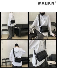 دبليو أيه أو كي أن حقيبة كتف مقاومة للماء وحقيبة ظهر للرجال والنساء وحقيبة ظهر للتنزه سيرًا على الأقدام وحقيبة صدر متعددة الأغراض وحقيبة كروس بودي عصرية من الجلد الصناعي وحقيبة سفر ترفيهية ورياضية خارجية  - Image 4