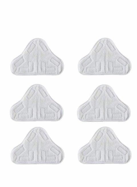 Microfibre Triangular Washable Steam Floor Mop Replacement Pads for H2O H20 X5 UK And Many Others - Set of 6