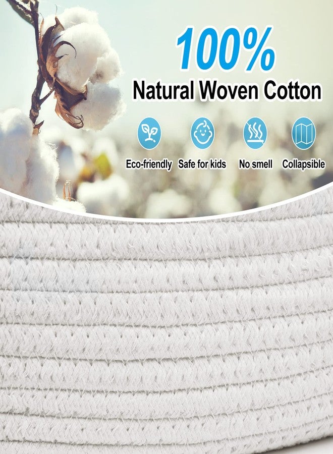 AmapleL Woven Storage Basket with Handles for Toilet Tank Top, Bathroom Storage Organizer Basket Bin Toilet Paper, Home Decor Organizing Baskets for Bathroom, Bedroom, Living Room - Image 2