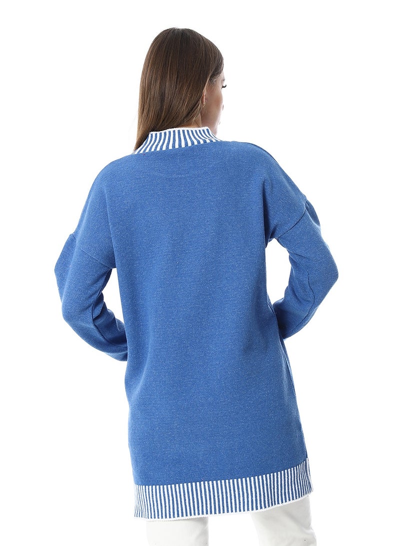 سيزار بلوفر صوف حريمي طويل برقبة عالية - Image 2