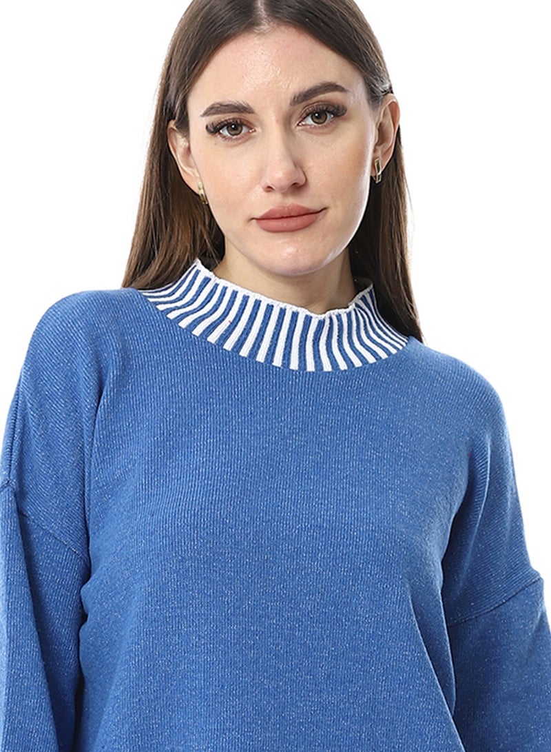 سيزار بلوفر صوف حريمي طويل برقبة عالية - Image 3