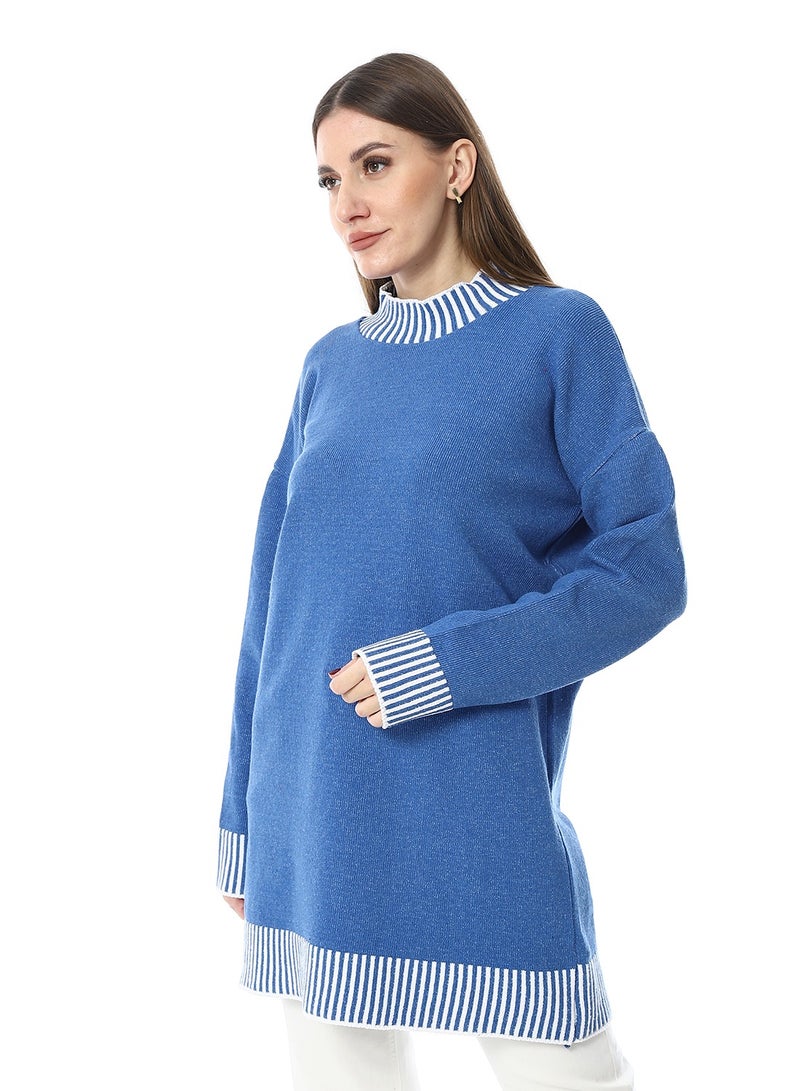 سيزار بلوفر صوف حريمي طويل برقبة عالية - Image 4