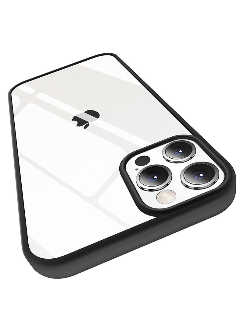 Magic Mask Case with Clear Back, Full Protection and Easy-Press Buttons for iPhone 11 Pro - Black - Image 1