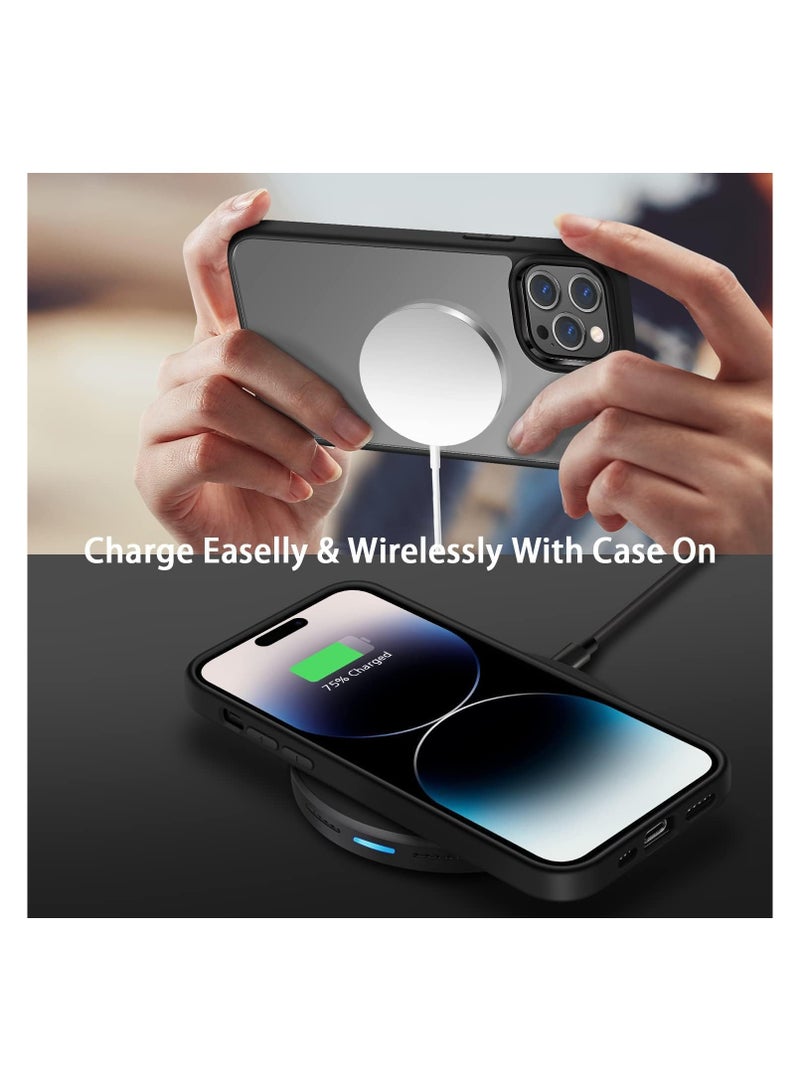 Magic Mask Case with Clear Back, Full Protection and Easy-Press Buttons for iPhone 11 Pro - Black - Image 5