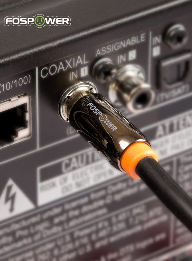 FosPower Digital Audio Coaxial Cable (0.9M/3FT), [24K Gold Plated] Single Coaxial Phono Cable for S/PDIF Digital Audio, Composite Video Cable, Home Theater, HDTV, Subwoofer, Hi-Fi Systems - Image 4