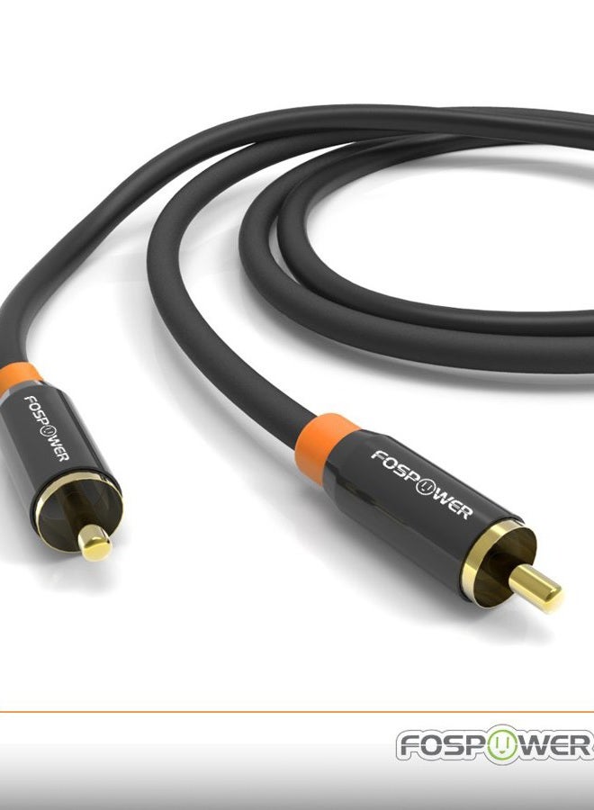 FosPower Digital Audio Coaxial Cable (0.9M/3FT), [24K Gold Plated] Single Coaxial Phono Cable for S/PDIF Digital Audio, Composite Video Cable, Home Theater, HDTV, Subwoofer, Hi-Fi Systems - Image 2