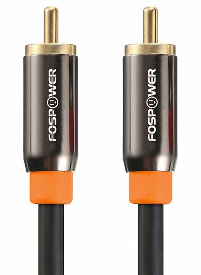FosPower Digital Audio Coaxial Cable (0.9M/3FT), [24K Gold Plated] Single Coaxial Phono Cable for S/PDIF Digital Audio, Composite Video Cable, Home Theater, HDTV, Subwoofer, Hi-Fi Systems - Image 1