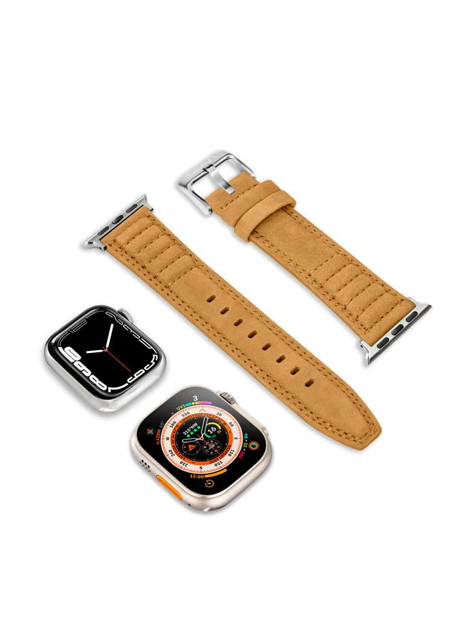 تمبرلاند Timberland Amoskeag Brown Leather Unisex Universal Watch Strap 22mm - TDOUS0001608