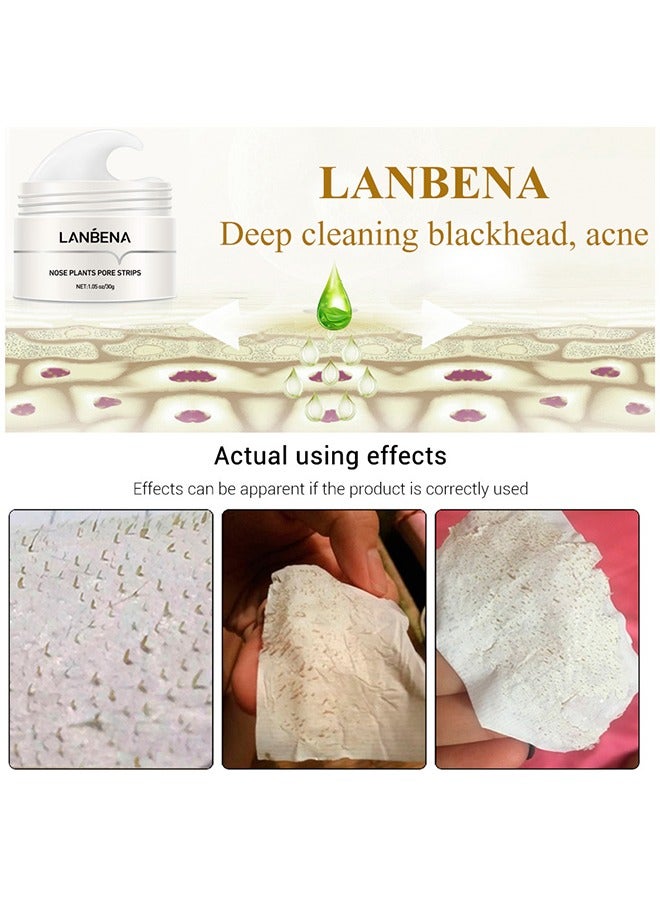 LANBENA Nose Plants Pore Strips，Blackhead Remover Mask,Pore Cleanser Purifying Peel off Face Mask with 60 PCS Strips, Plants Aloe Blackhead Remover Facial Mask - Image 5