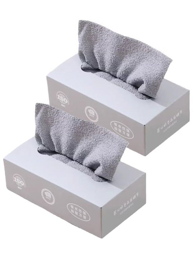 HQ-GAMING Microfiber Cleaning Towels 20 x 20 cm, Ultra Absorbent Microfiber Cleaning Cloth Scratch & Lint Free Car Duster Multi-Purpose, Reusable Cleaning Rags for Home, Kitchen Use (2 Box) - Image 1