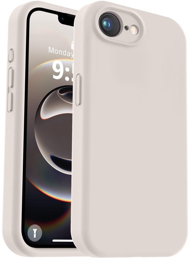 Vooii Compatible with iPhone 16e Case, Liquid Silicone Upgrade [Camera Protection] [Soft Anti-Scratch Microfiber Lining] Shockproof Phone Case for iPhone 16e 6.1 inch - Stone - Image 1