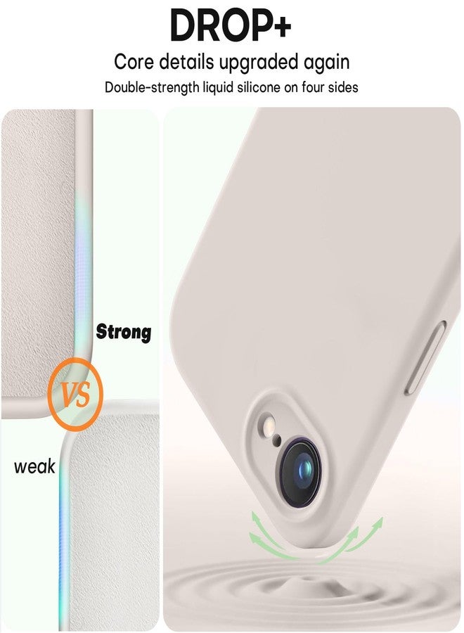 Vooii Compatible with iPhone 16e Case, Liquid Silicone Upgrade [Camera Protection] [Soft Anti-Scratch Microfiber Lining] Shockproof Phone Case for iPhone 16e 6.1 inch - Stone - Image 4