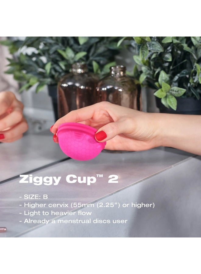 Intimina Ziggy Cup 2 - Extra-Thin Reusable Menstrual Disc, Period Cup, Disposable Menstrual Cup, with Flat-fit Design, Period Disc, Menstrual Cups Ring, Period Products (Size B) - Image 4
