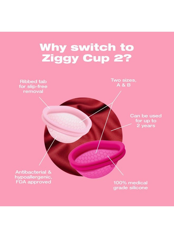 Intimina Ziggy Cup 2 - Extra-Thin Reusable Menstrual Disc, Period Cup, Disposable Menstrual Cup, with Flat-fit Design, Period Disc, Menstrual Cups Ring, Period Products (Size B) - Image 3