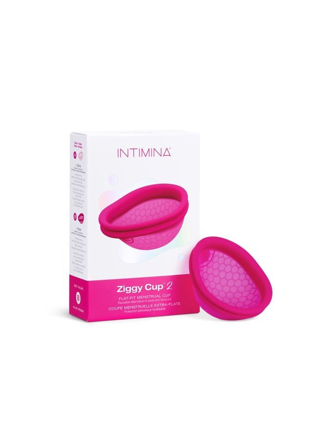 Intimina Ziggy Cup 2 - Extra-Thin Reusable Menstrual Disc, Period Cup, Disposable Menstrual Cup, with Flat-fit Design, Period Disc, Menstrual Cups Ring, Period Products (Size B) - Image 1