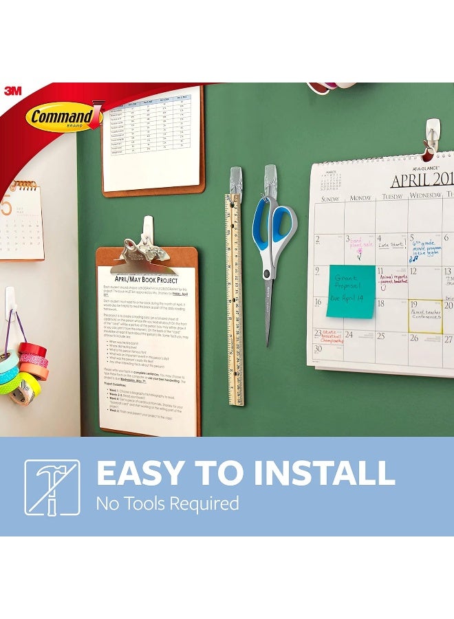 Command Medium Wire Toggle Hooks, Damage Free Hanging Wall Hooks with Adhesive Strips - Image 1