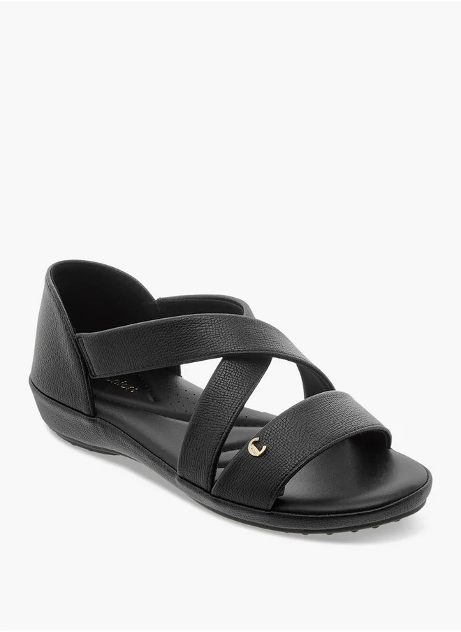لو كونفورت Cross Strap Slip-On Sandals