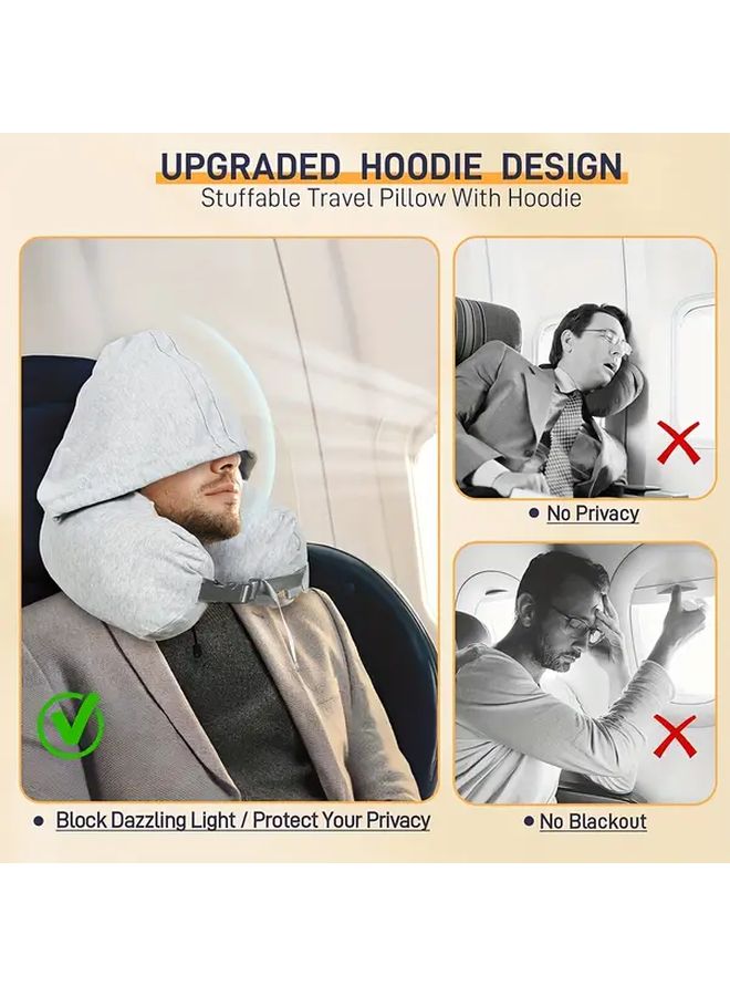 Premium Hooded Travel Pillow With Storage Pocket And Hat Colors - Image 5