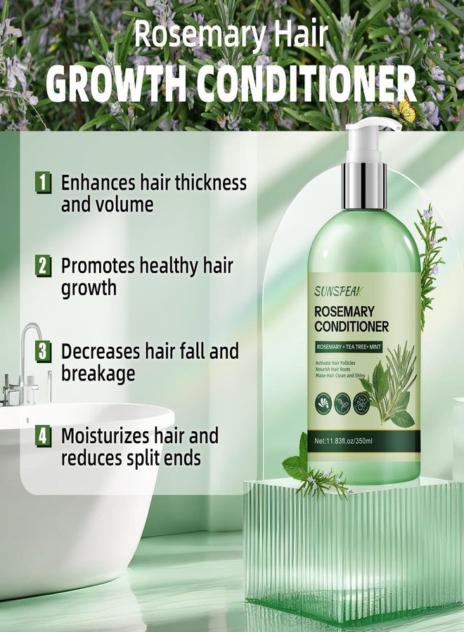 Sunspeak Rosemary Conditioner for Hair Growth: Thickening Moisturizing Conditioner for Men & Women with Mint Tea Tree Oil Biotin - Strengthening Formula for Anti-Hair Loss & Thinning Hair & Frizz-Control - Image 3