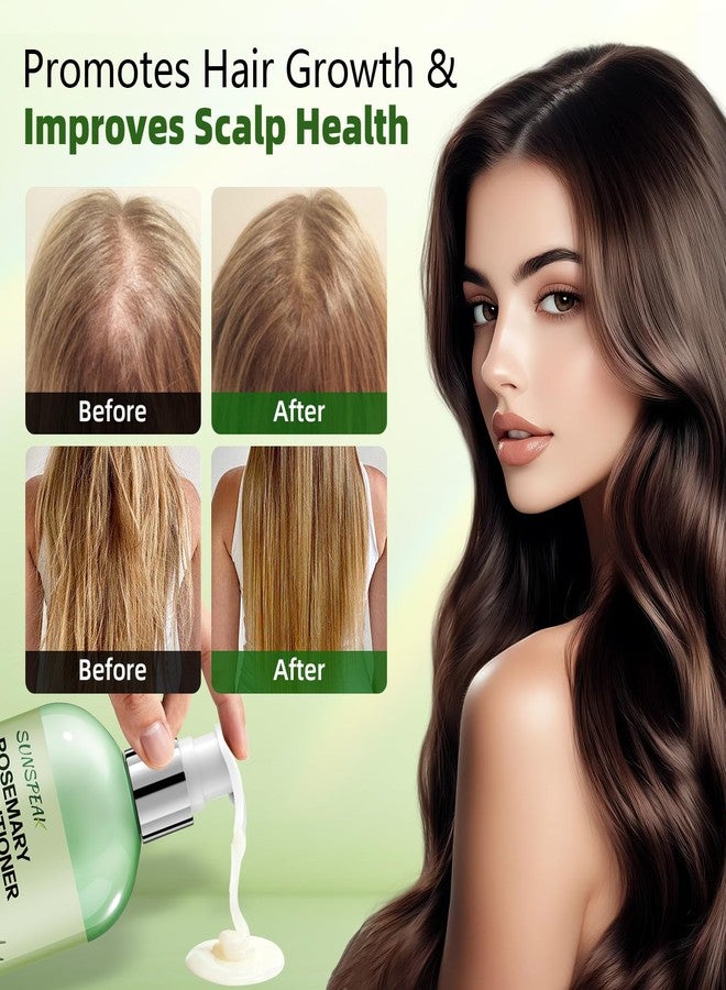 Sunspeak Rosemary Conditioner for Hair Growth: Thickening Moisturizing Conditioner for Men & Women with Mint Tea Tree Oil Biotin - Strengthening Formula for Anti-Hair Loss & Thinning Hair & Frizz-Control - Image 2