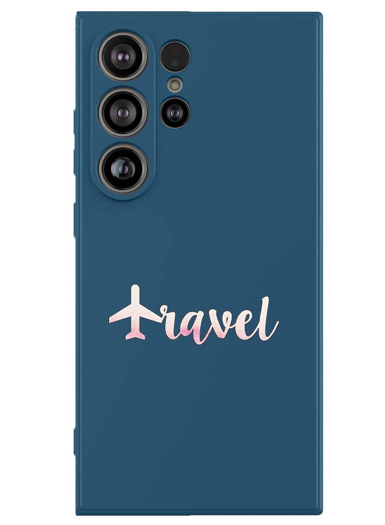 Theodor Protective Slim Fit Case Liquid Silicone Cover with Full Body Protection Anti-Scratch Shockproof Case For Samsung Galaxy S25 Ultra (Blue) - Travel - Image 1