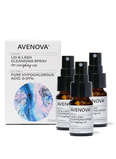 Avenova Avenova Eyelid and Eyelash Cleanser Spray 3 Pack – Gentle Everyday Hypochlorous Acid Lid and Lash Cleansing Spray For Clearer and Healthier Eyes, 60mL (2.04oz) 