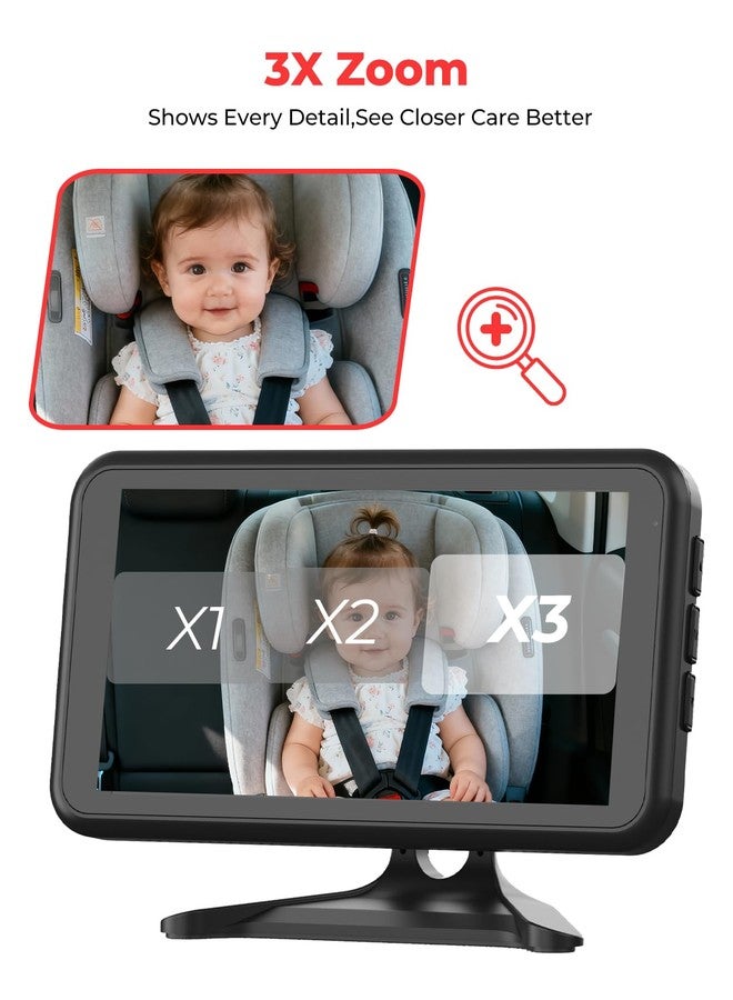 Luckview BM2A Baby Car Camera, Night Vision & 5.2" 1080P Display for Rear-Facing Car Seats, Easy No-Damage Install, Patented Anti-Shake Mount – Ideal for Parents and Pet Owners - Image 3
