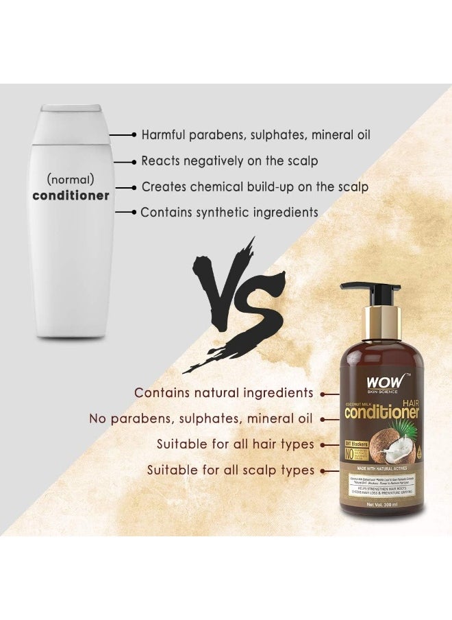 WOW - Coconut Milk Conditioner No Parabens, Minerals, Silicones, And Color With Dht Blockers 300Ml - Image 1