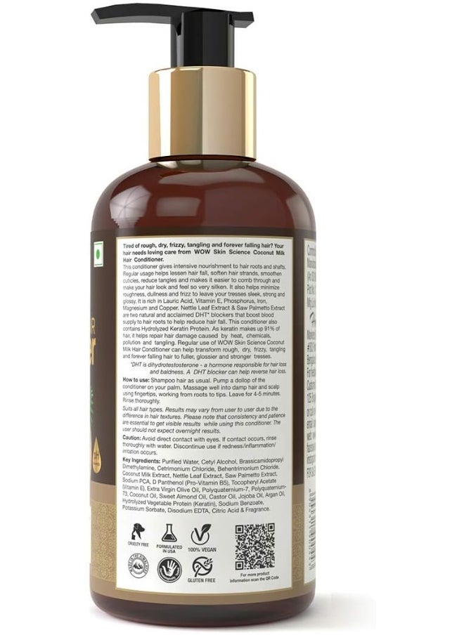 WOW - Coconut Milk Conditioner No Parabens, Minerals, Silicones, And Color With Dht Blockers 300Ml - Image 1