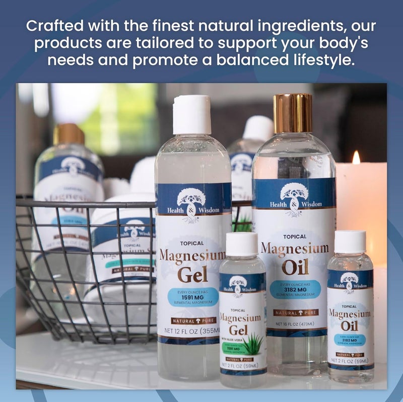 Health and Wisdom Topical Magnesium Gel with Aloe Vera Magnesium Gel Topical for Muscles Magnesium Topical Gel Gel Magnesium All Natural Magnesium Gel Magnesium Chloride Gel 4 Fl Oz - Image 4