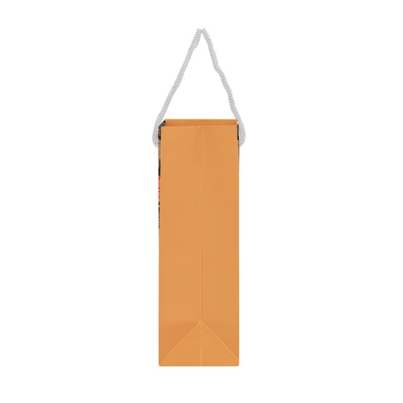 PaperPep Brown Autumn Jungle Print 9"X4"X7" Gifting Paper Bag| Ideal for Return Gifts, Presents, Weddings, Birthday, Holiday Presents, Celebrations | Pack of 10 - Image 4