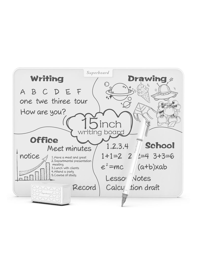 SOLARAE Magnetic drawing board, drawing tablet, 15inch writing tablet, paper-like writing experience, no ink, no consumables, school or office supplies, Educational Learning Toddler Toys notepad - Image 1