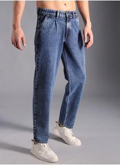 HIGH STAR Mid Rise Plain Regular Fit Jeans by Styli  - Image 1