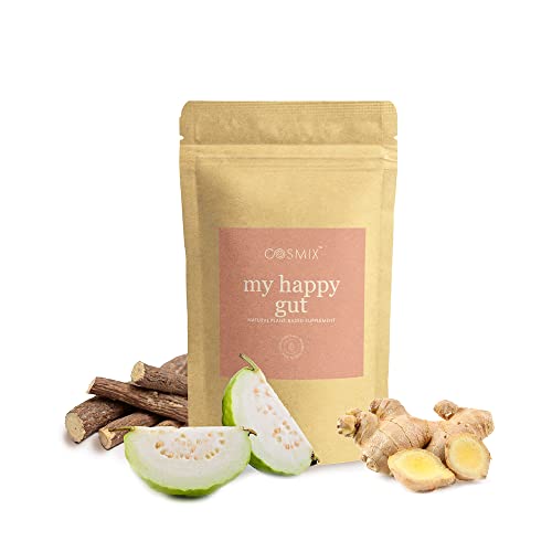 Cosmix My Happy Gut Chai Latte | For Improved Digestion & Overall Gut Health | Zero Refined Sugar, No Preservatives | Plant Based | Just add water & Enjoy | 2x200 gm - Makes upto 40 Cups each - Image 1