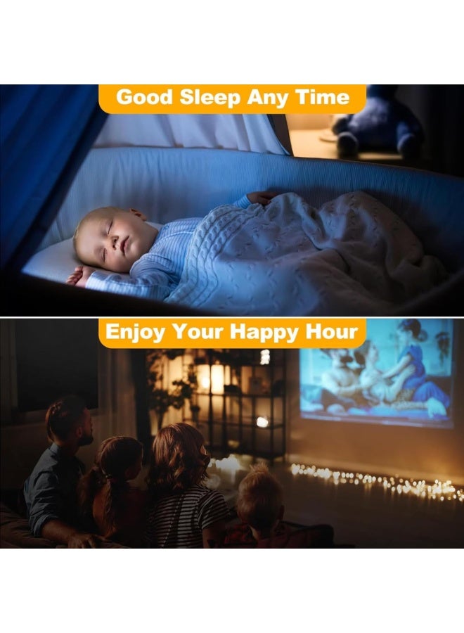 RESONIX Blackout Blind(200X145cm), Portable DIY Window Blinds No Drill Easy Stick On Window, Blackout Curtains with Velcro&Soft Ruler for Baby Nursery, Bedroom,Travel - Image 3