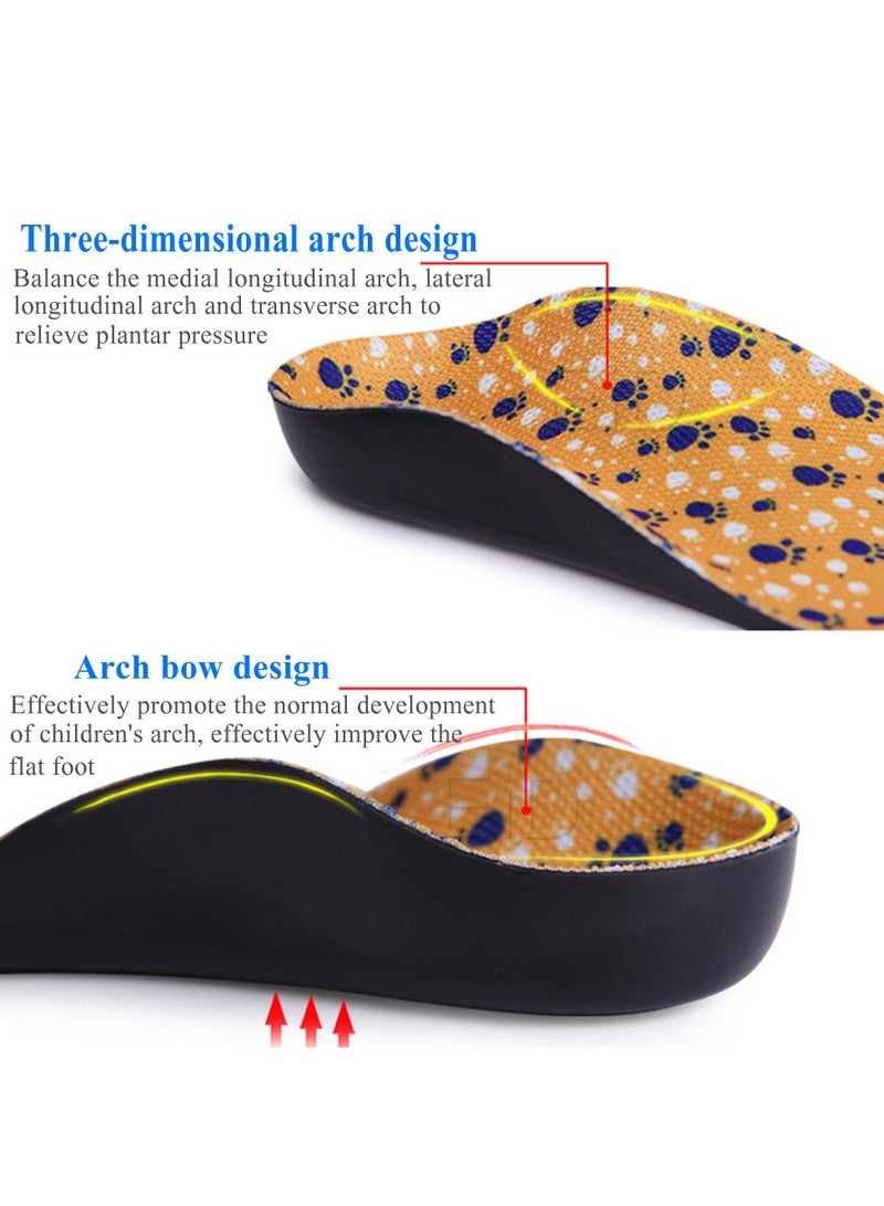 KASTWAVE Kids Arch Support Shoe Insoles, Children EVA Foam Inserts for Flat Feet, Plantar Fasciitis, Comfortable Breathable, Shock Absorption Arch Support Insoles (Size 2 31/20.5 cm) - Image 2