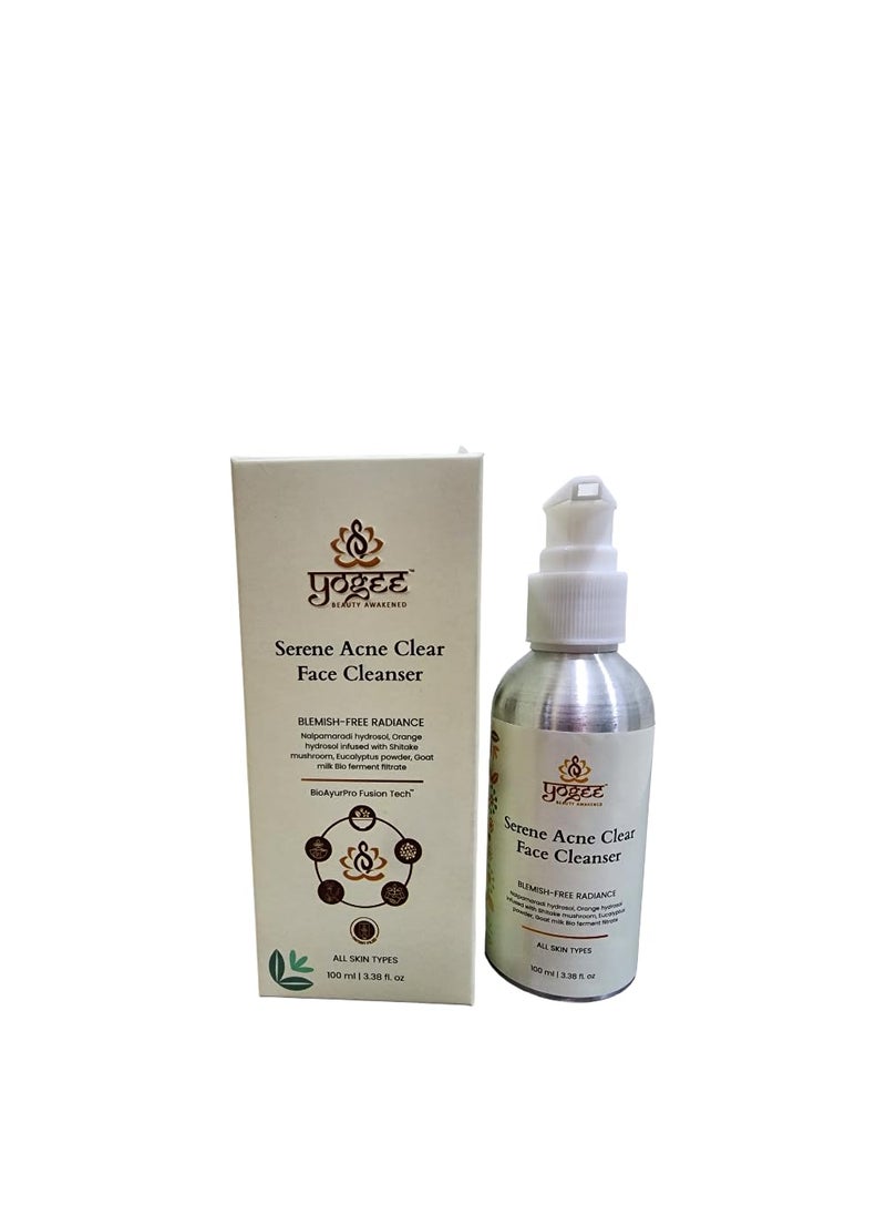 YOGEE - YOGEE Acne Clear Face Cleanser  100 Natural and Organic Facewash for Clear Radiant Skin Naturally Orange Eucalyptus  30ml - Image 1
