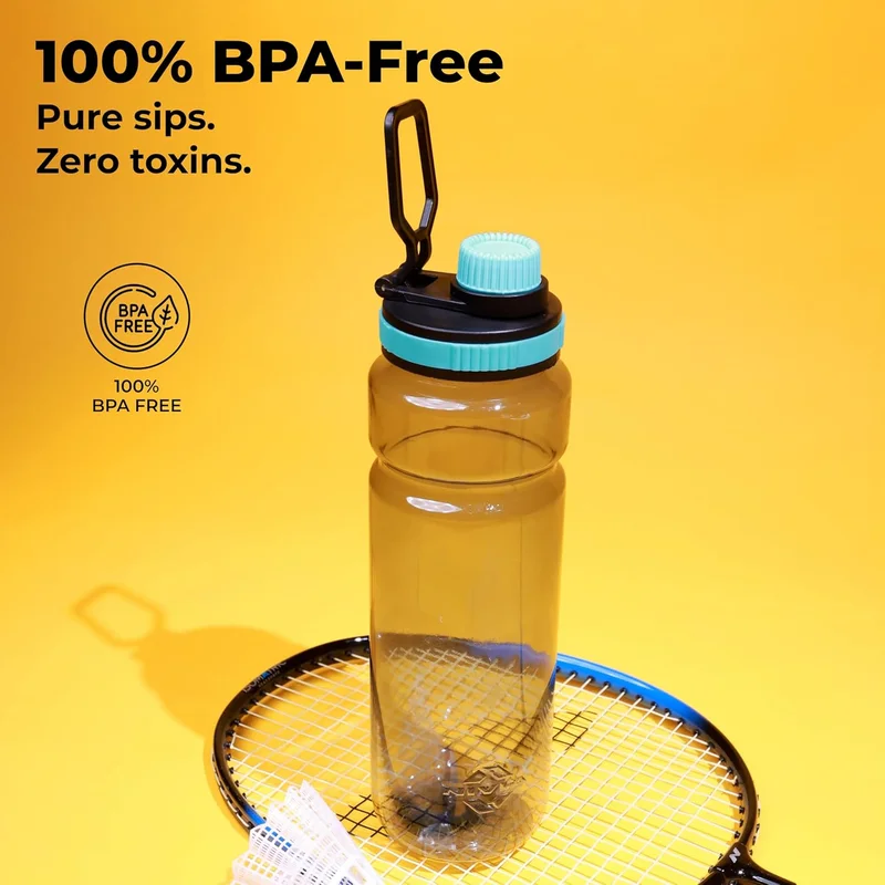 نيفيا Nivia Warrior Wade 800ML Sports Water Bottle - BPA Free, Leak Proof, Easy Grip, Teal Blue