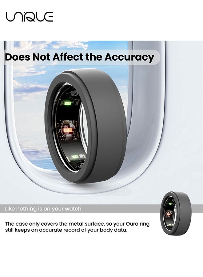Unique 2 Pcs Suitable for Oura Ring Gen 3 Silicone Ring Cases - Silicone Ring Protector for Working Out Accessories - Smart Ring Protector - Compatible with Oura, Samsung, Ultrahuman, RingConn Rings & More,Men's and Women's Ring Accessories - Anti-Scratch, Flexible & Durable - Gray(S/M) - Image 5