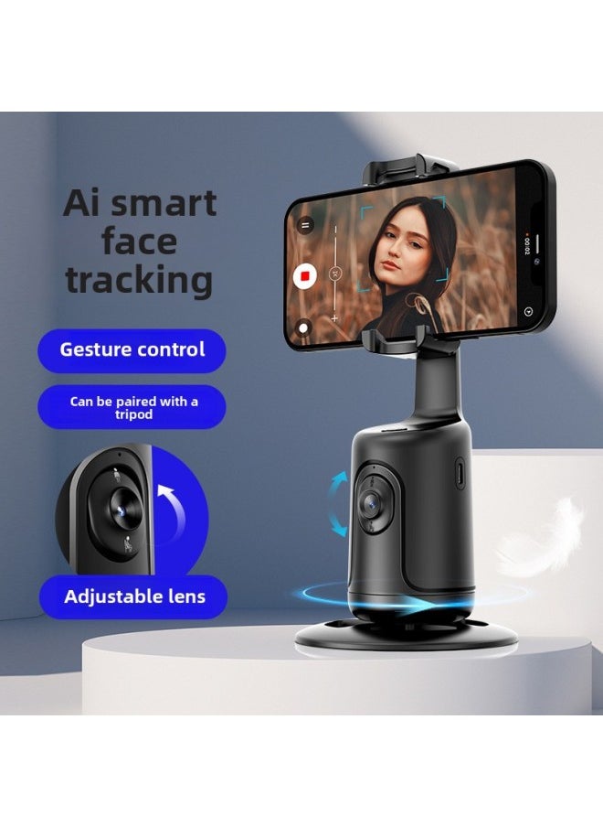 Intelligent AI Face Recognition 360 Mobile Phone Yuntai Shake Voice Live Self-timer Artifact Panoramic Follow-up Anti-shake Yuntai-Color:P01 Pink L16 Black