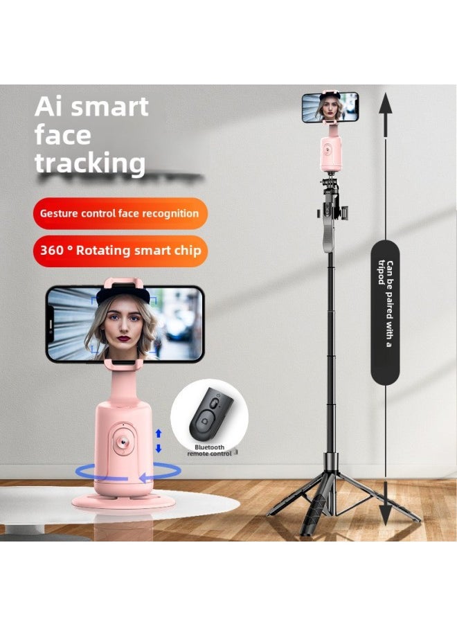 Intelligent AI Face Recognition 360 Mobile Phone Yuntai Shake Voice Live Self-timer Artifact Panoramic Follow-up Anti-shake Yuntai-Color:P01 Pink L16 Black