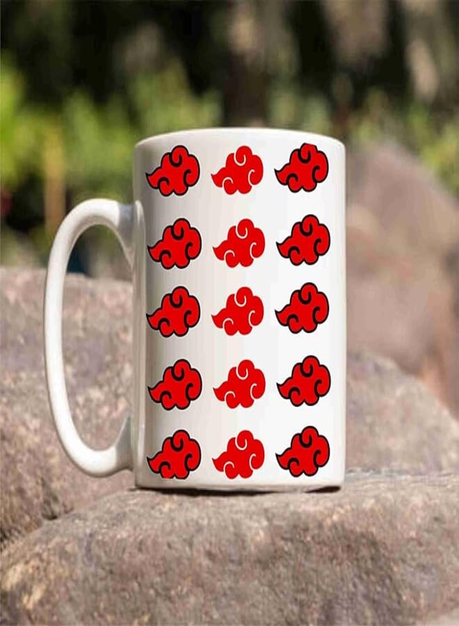 Partyzon Naruto Akatsuki Cloud Printed Mug Cup Made of Ceramic-11 oz (350ml) Ideal and Sweet Gift and Return Gift Choice for Kids Friends Brother Sister Son Daughter