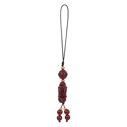 Chiorgone Cinnabar Pi Xiu Phone Charm – Feng Shui Keychain Pendant Symbolizing Good Luck and Prosperity, Positive Energy Gift for Wealth and Fortune. - Image 1