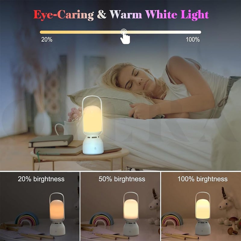 Overa Portable Camping Bluetooth Speaker Lantern Lamp led Light for Kitchen RGB Camping Lantern Speaker USB TypeC USB Charging Port for Night Stand - Image 3