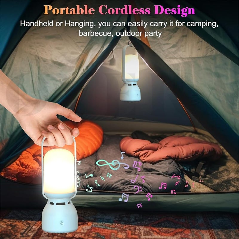 Overa Portable Camping Bluetooth Speaker Lantern Lamp led Light for Kitchen RGB Camping Lantern Speaker USB TypeC USB Charging Port for Night Stand - Image 5