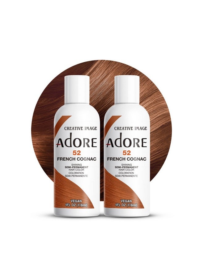 Adore Dore Semi Permanent Hair Color Vegan And Crueltyfree Hair Dye 4 Fl Oz 052 French Cognac (Pack Of 2) - Image 1