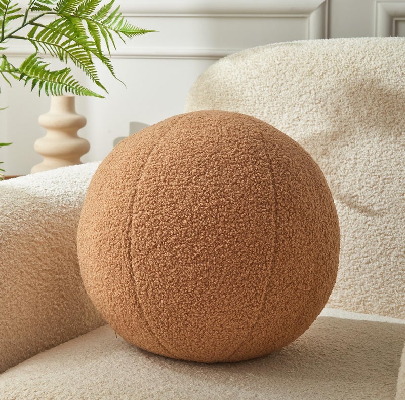 Vdoioe Khaki Ball Pillow 118 Inches Round Throw Pillow Simple Modern Ball Shaped Throw PillowNordic Style Cushion Decorative Pillow for CouchSofaBedroom