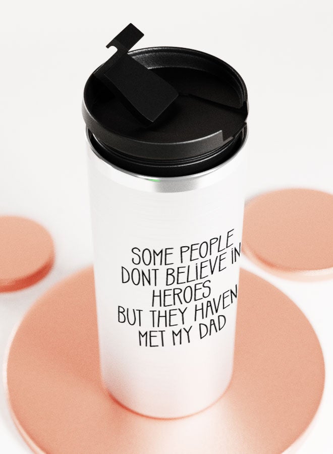 LIT Silver Tumbler Dad hero Quote Stainless Tumbler Dad Gift Fathers Gift - Image 5