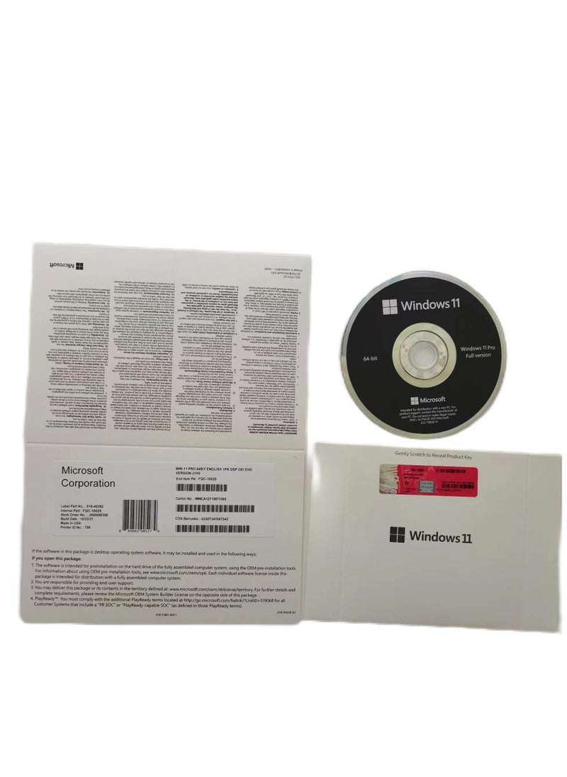 Windows 11 Pro Professional DVD Software