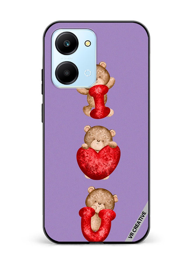 VR CREATIVE Protective Case Cover For Honor Play7T Bear I Love You Design Multicolour - Image 1